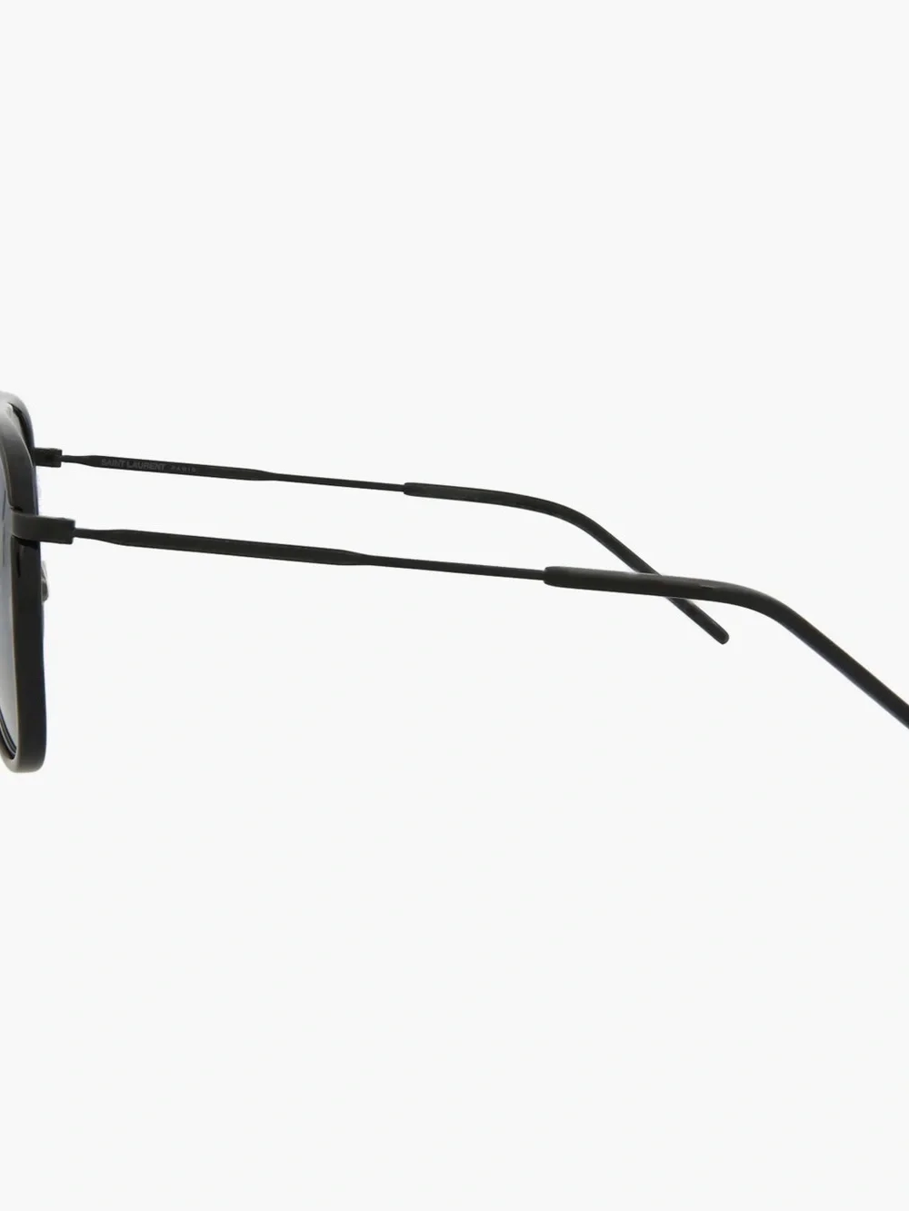 YSL Saint Laurent 56mm Pilot Aviator Mirror Black Sunglasses New $610